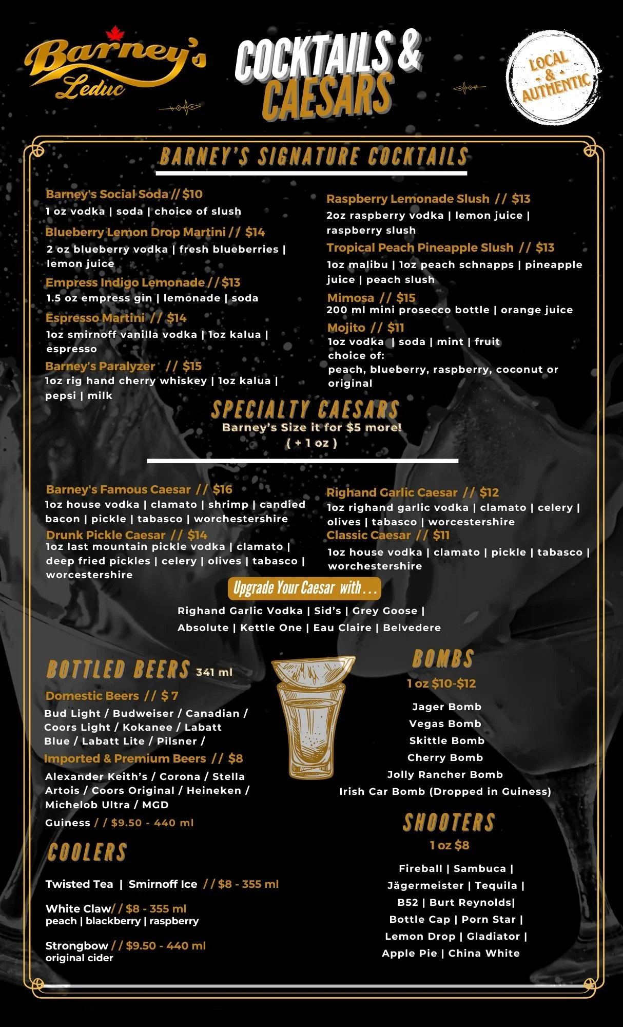 Cocktails + Classic Spirits — Barney's Pub