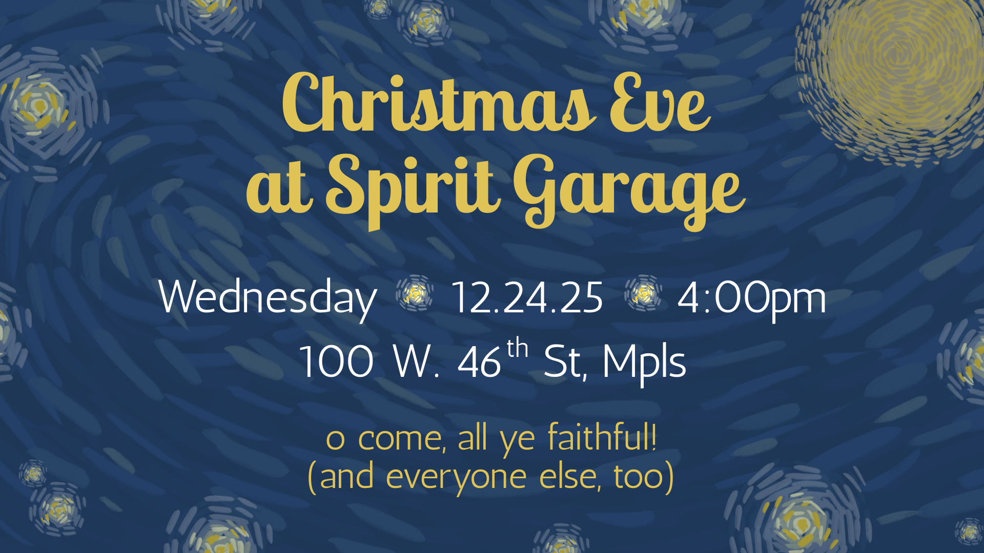 Christmas Eve Worship at Spirit Garage