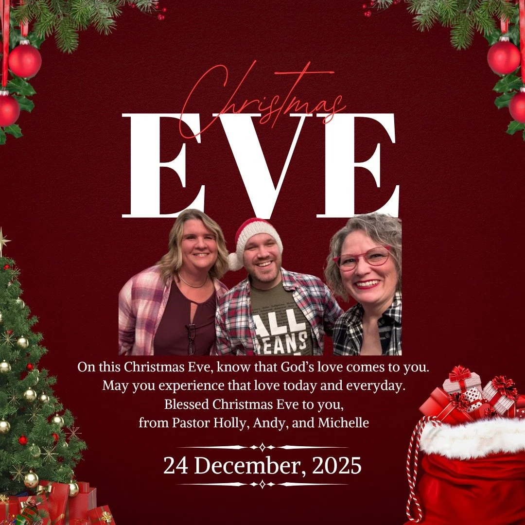 We are so grateful for you and pray that you will experience God's presence in real and noticeable ways today and everyday.

A Blessed Christmas Eve to you and yours,
Pastor Holly, Andy, and Michelle

#spiritgarage #spiritgaragechristmas #christmasev