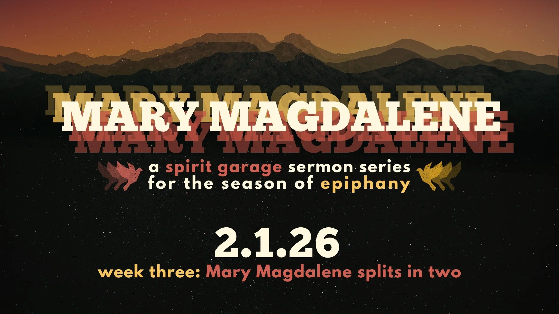 The sermon on series on Mary Magdalene continues this week.
Join us to learn more about Mary!
Sunday, 2-1-2026
10:30 am at Meraki Building

#spiritgarageworship #marymagdalene #epiphany2026