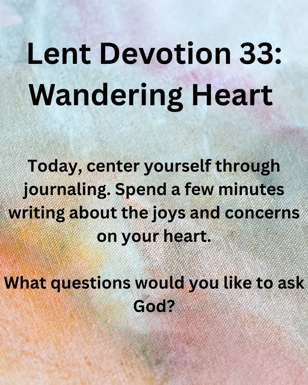 Jesus, I wish that, like Peter, I could sit down in your presence and learn from you. I would raise my hand high, eager to ask questions, eager to understand more. Instead, all I can do is raise my prayers. So meet me here. See how my hand is raised.