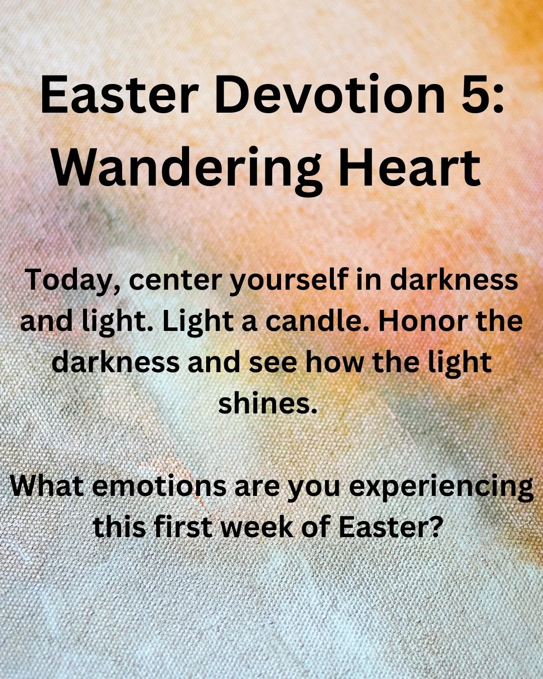 Gracious God, every year I forget how much I need Easter. Every year I forget how much I need the flowers and the music and the promise of a new day. Once again, Easter has come. And once again, my heart is overflowing. Sift through the emotions I ho