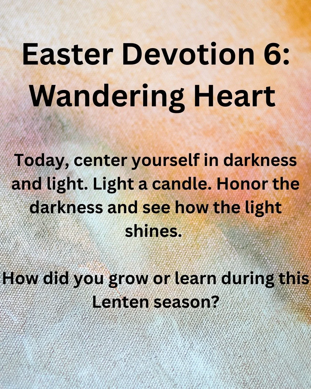 God of every season, my hope for each Lent is to grow in some way. Every year I pray that these six weeks will see a more dedicated, more hopeful version of myself. As I look back over this Lenten season, leave your fingerprints on my memories. Show 