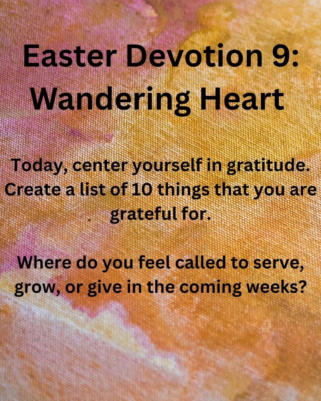 Calling God, you charged Peter to feed your sheep (Jn. 21:1-19). In the same way, I know that you have a charge for me. You nudge, encourage, and plant seeds. You never stop tending the fire of my soul. So as I move into a new season, help me discern