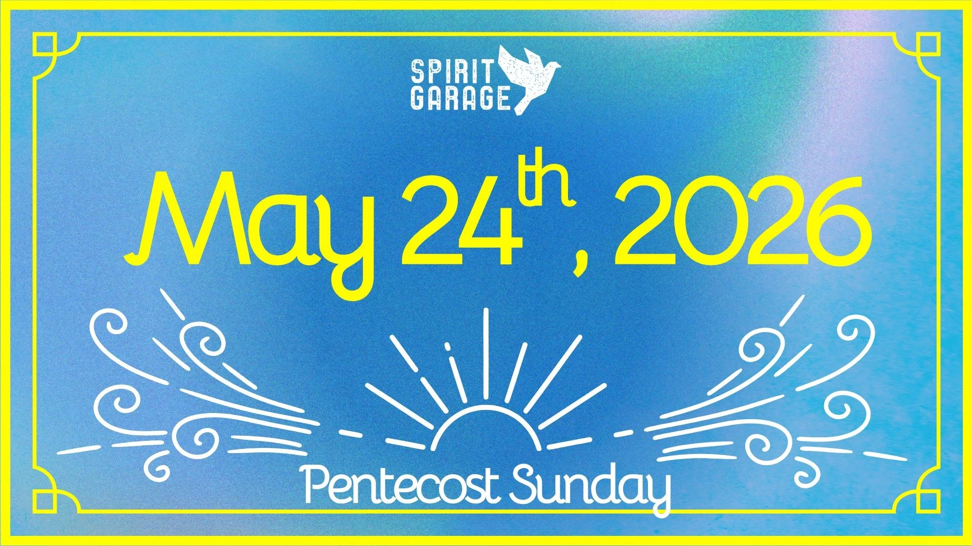 Spirit Garage Worship
Sunday, April 26, 10:30 am
at Meraki Building (100 W. 46th St., Mpls)

It&rsquo;s Pentecost and that&rsquo;s the day we celebrate that the Holy Spirit showed up in some brand new ways. 
Wear red! 
Acts 2: 1-21