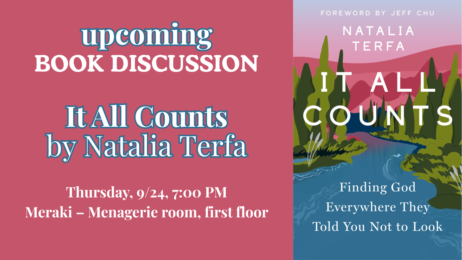 Book Discussion: It All Counts by Natalia Terfa