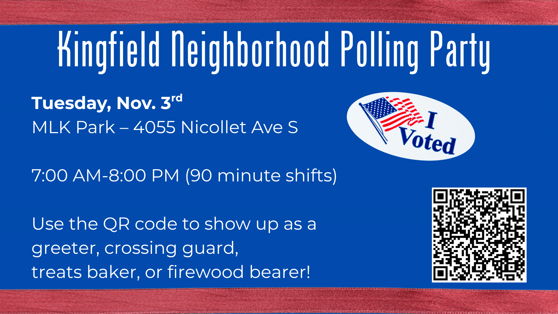 Kingfield Neighborhood Polling Party