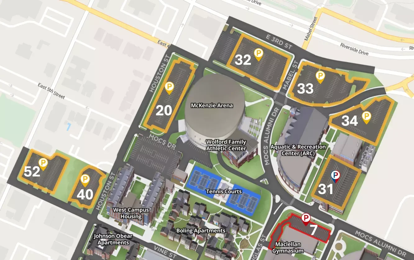 McKenzie Arena parking