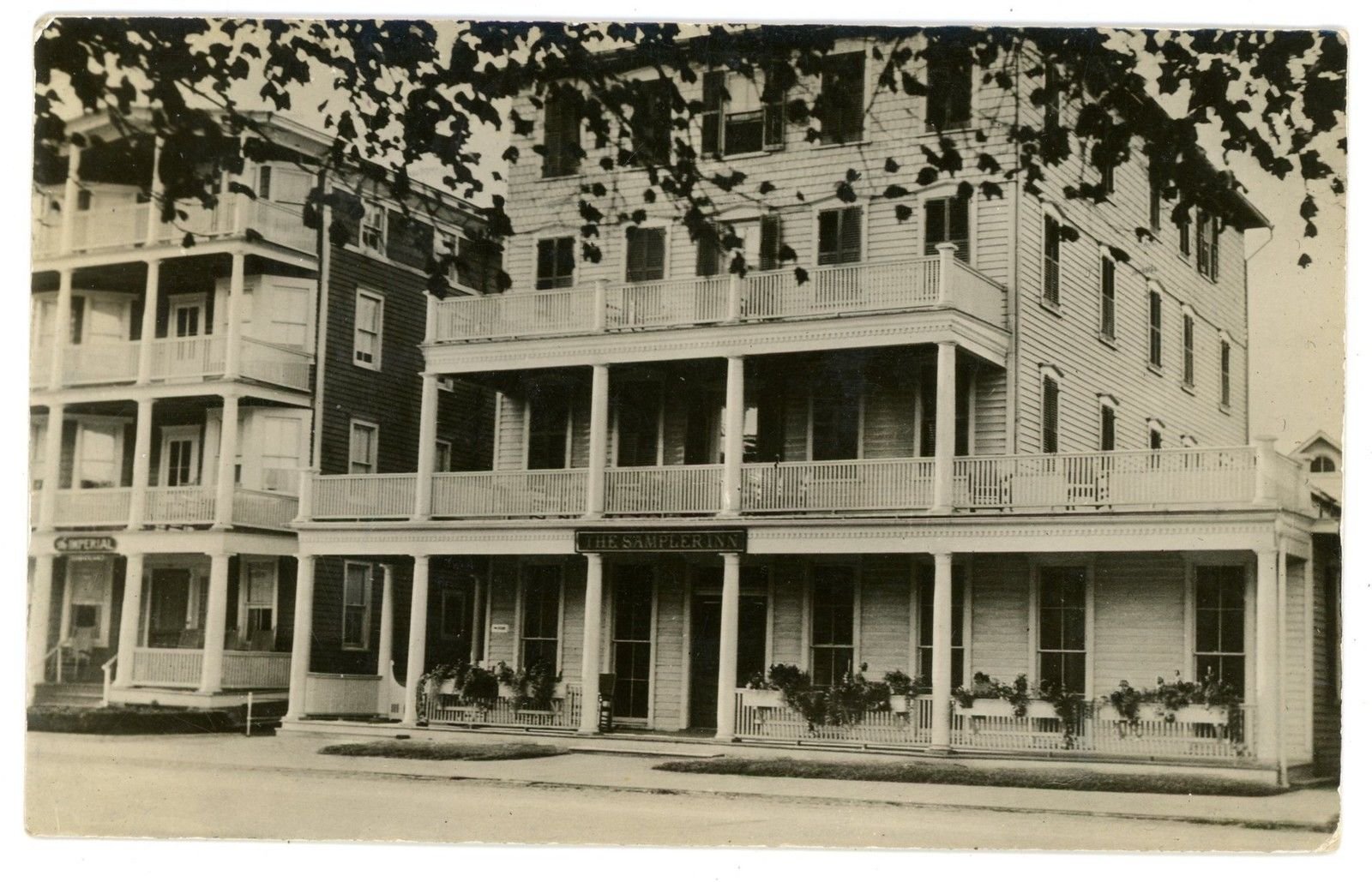 The Sampler Inn: 28 Main Ave (Photo from 1932)  During the 1930s, the Sampler Inn continued operating under Mary W. Newberry, though there was little evidence of modernization, with rooms lacking private baths, heat, and year-round use. Newberry, a p