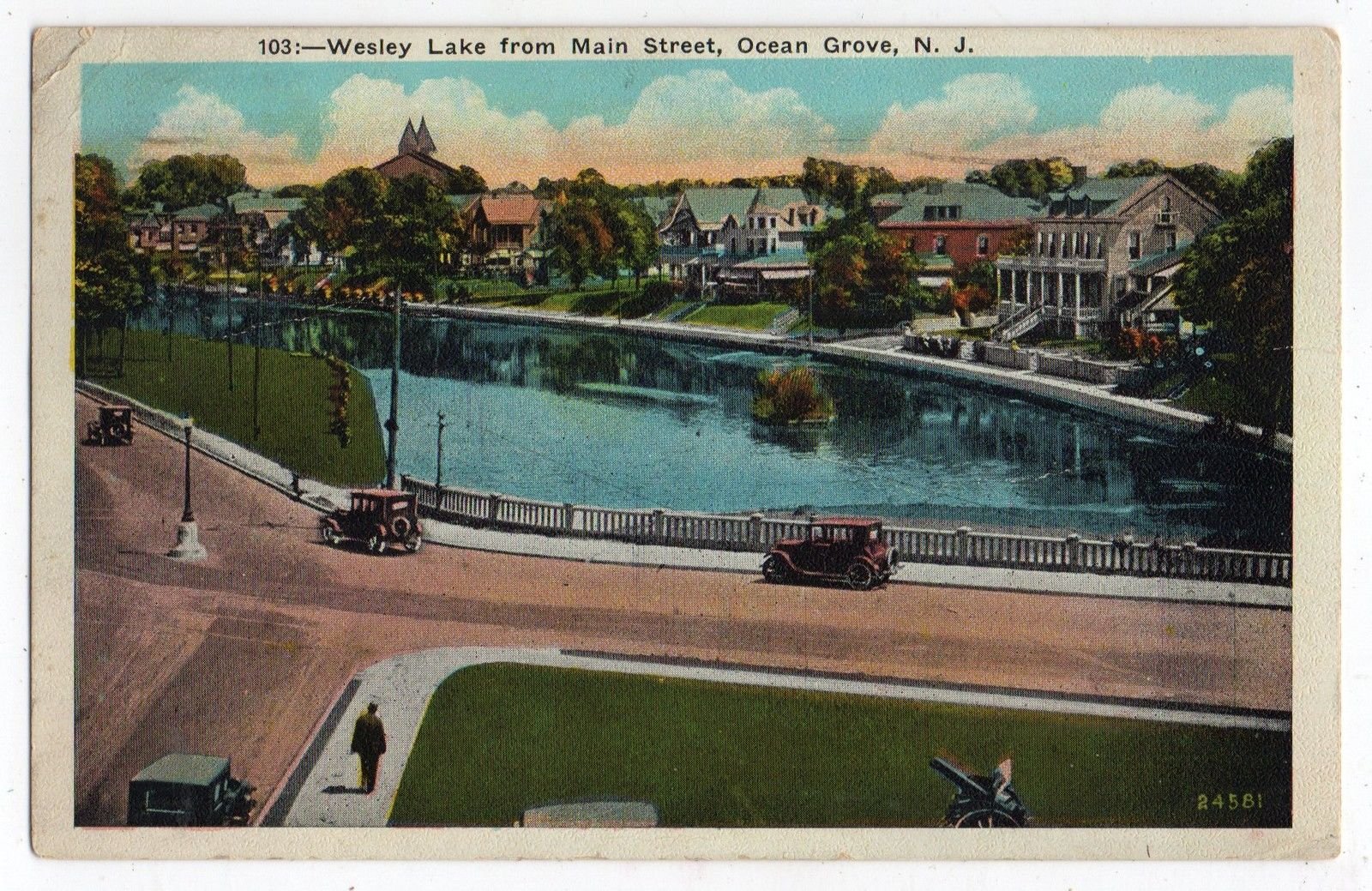 Wesley Lake  view from Main Ave (1925)