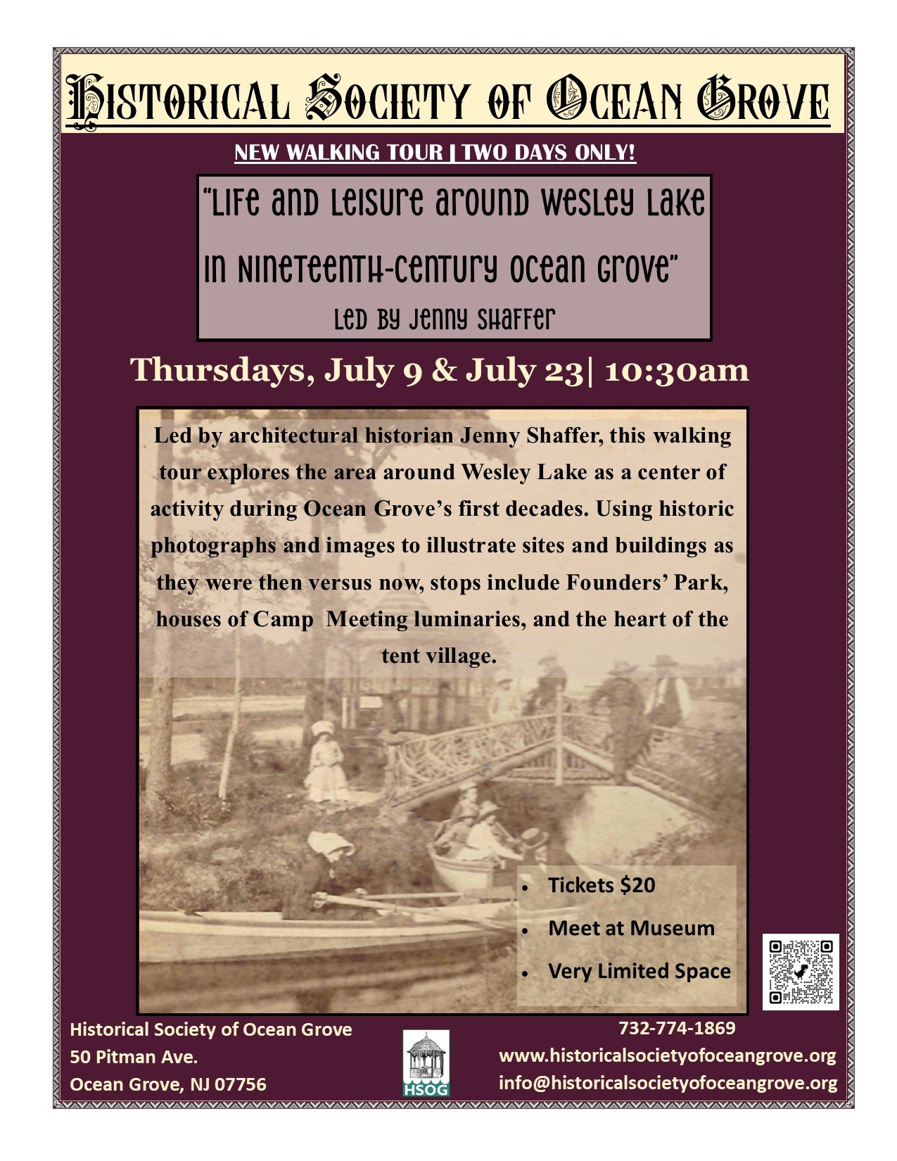 "Life and Leisure around Wesley Lake in Nineteenth Century Ocean Grove" Tour
