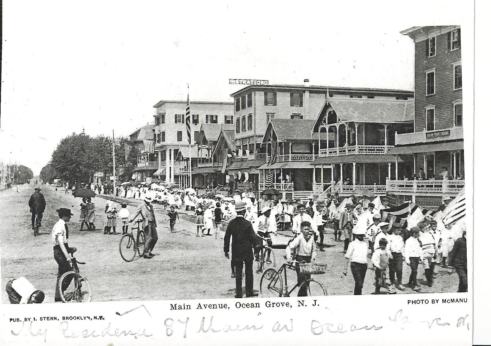 Main Ave view from Boardwalk (c. 1900)