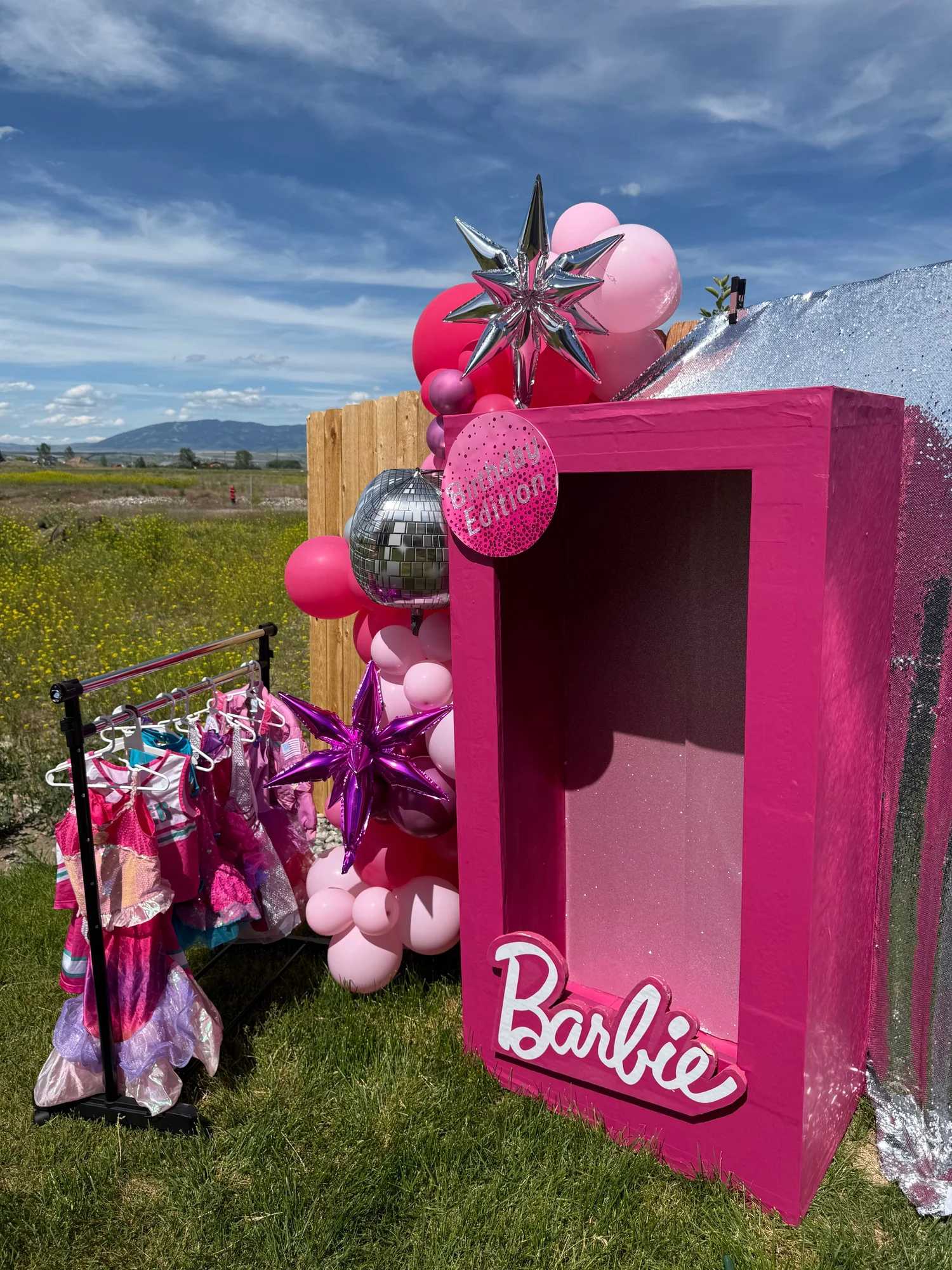 Barbie Box life-size photo booth rental Bozeman