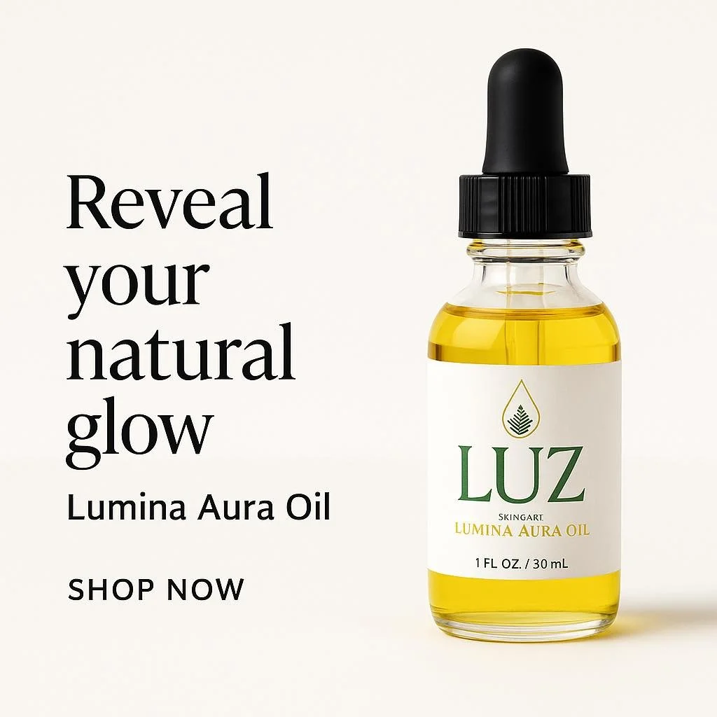 ✨ Meet your skin&rsquo;s new BFF! ✨
Say hello to Lumina Aura Oil by Luz Skincare&mdash;your multi-purpose glow-up in a bottle! 🌿💧
&bull; Works for all skin types 🧖&zwj;♀️
&bull; Deeply hydrates 💦
&bull; Enhances glow 🌟
&bull; No fillers, toxins,