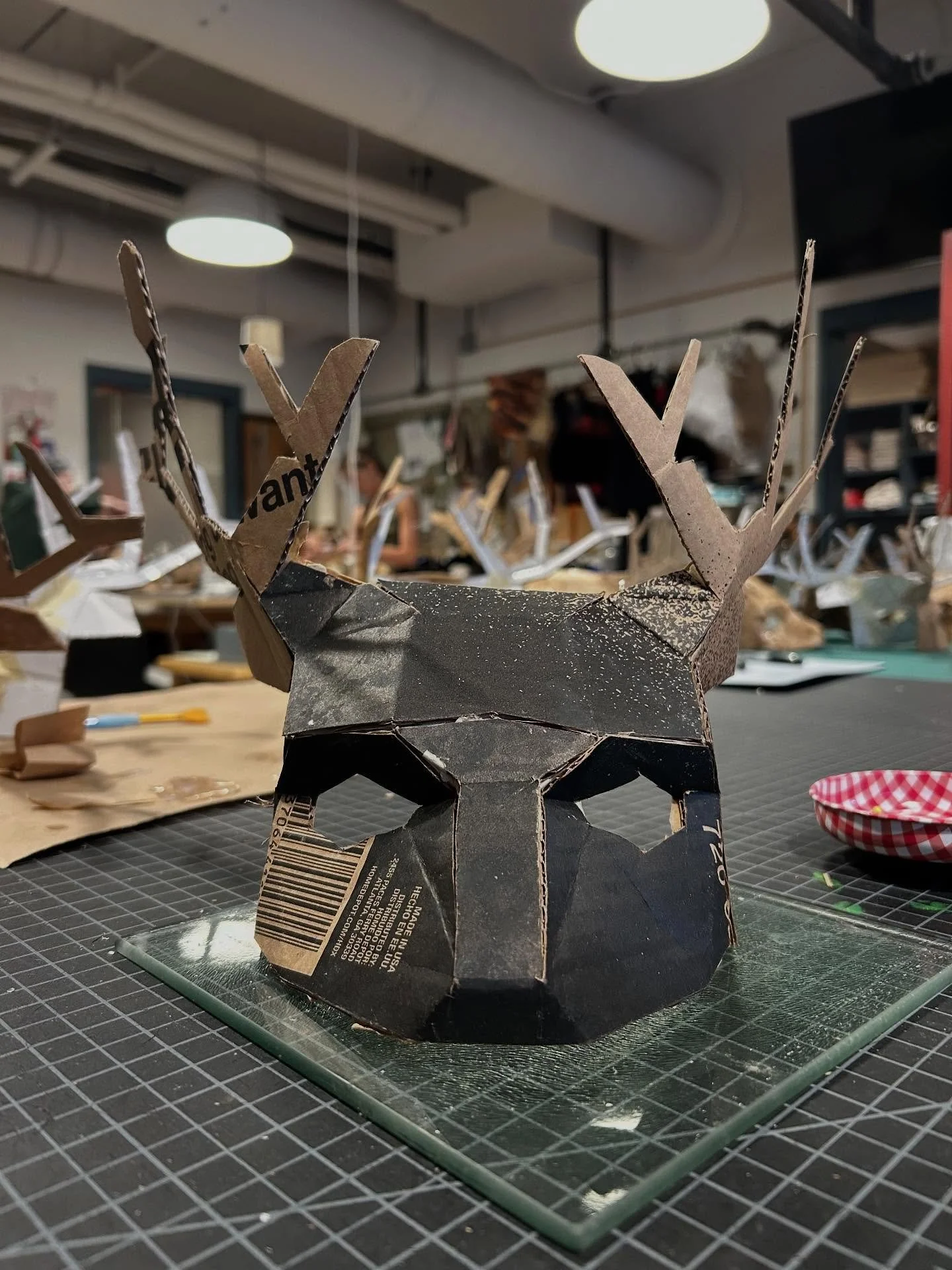 Earlier this month, @reimon0292 @lajunasl2, a local artist, led a mask-making workshop with the support of the School of Dance Costume Shop. With Ramos&rsquo; guidance, student performers each made their own cardboard deer mask that they will wear in