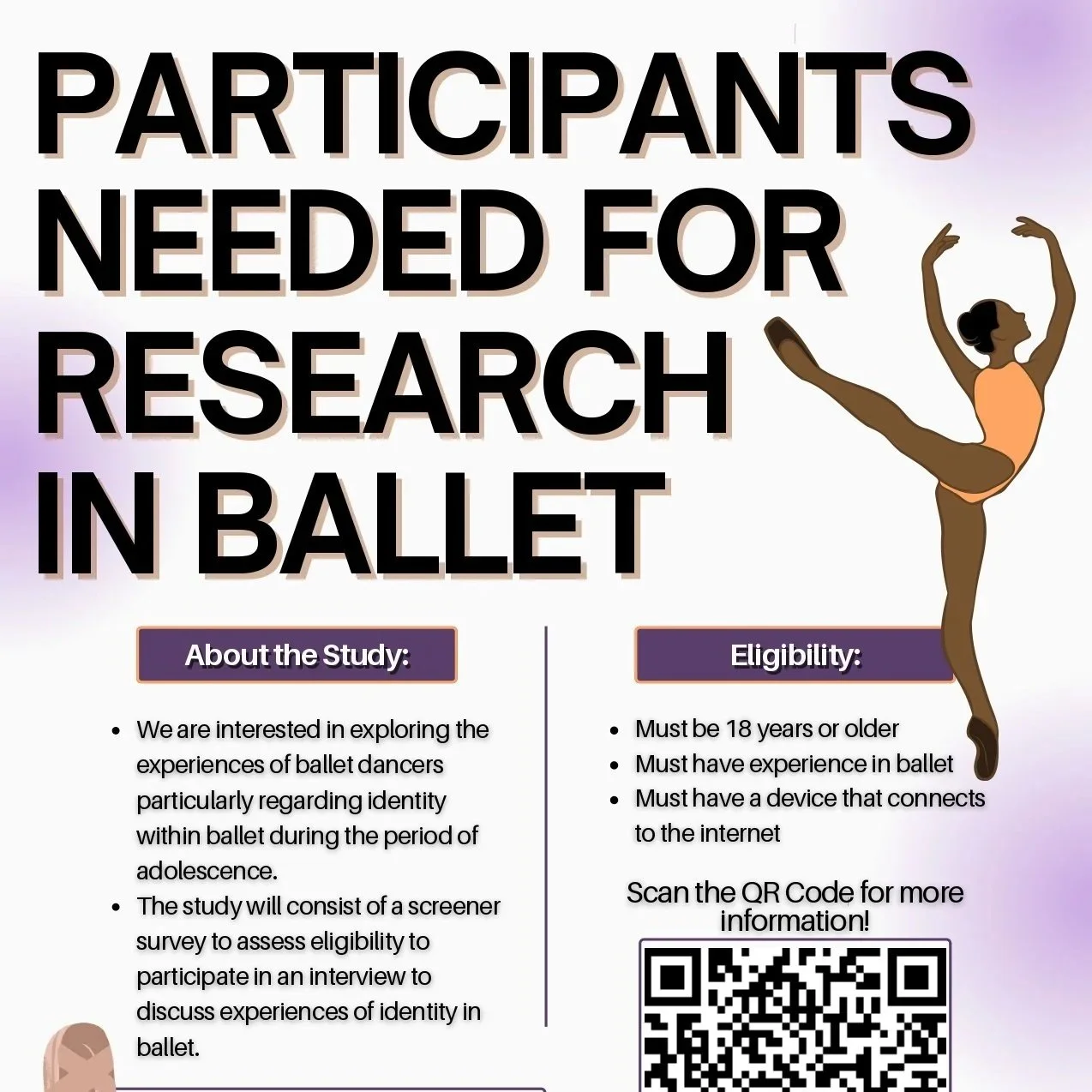Research Recruitment Request: Interest in Ballet Dancer Identity Experiences