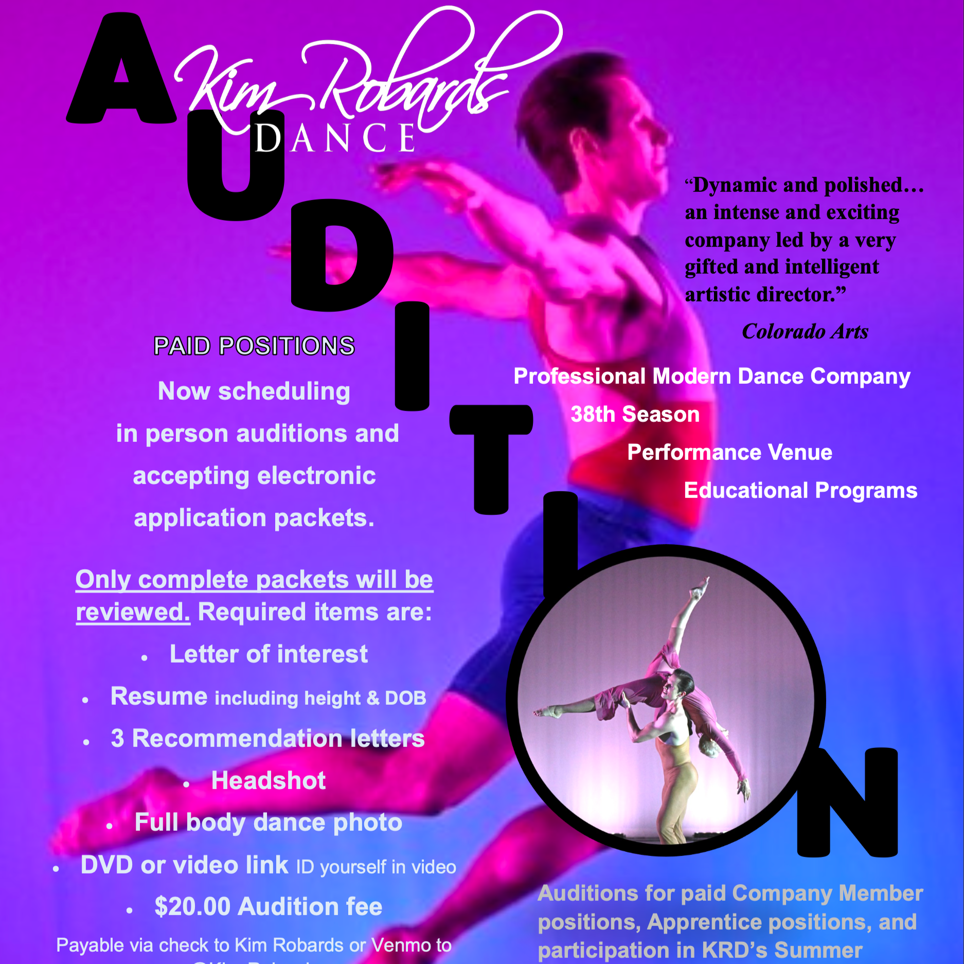 Auditions - Kim Robards Dance