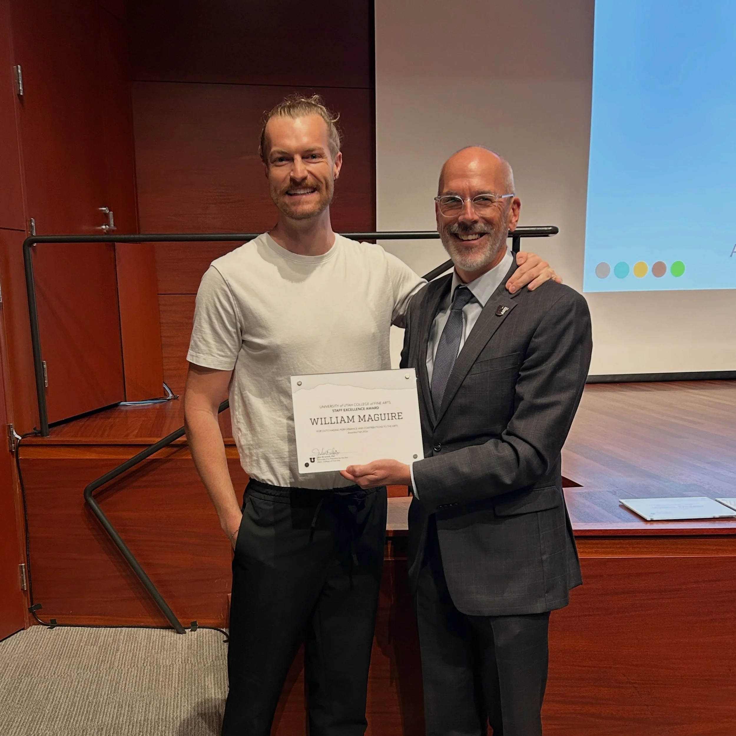 CONGRATS to our very own Administrative Manager, Will Maguire, who was awarded this year&rsquo;s College of Fine Arts Staff Excellence Award! ✨