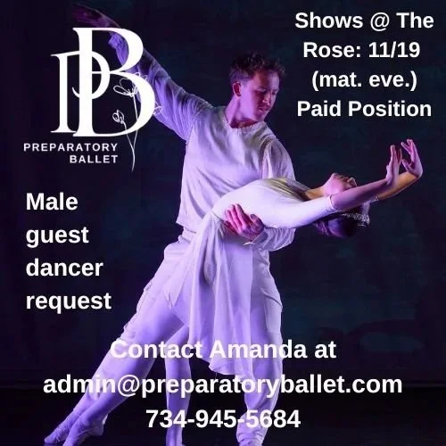 Male Ballet Dancer Needed - Preparatory Ballet