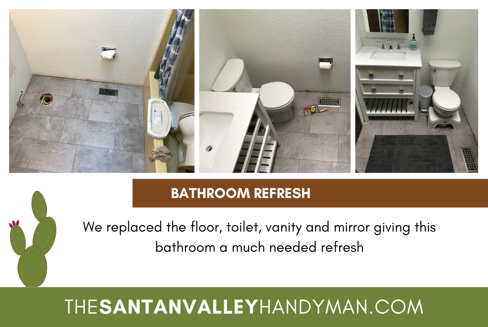 San Tan Valley Handyman Bathroom Refresh