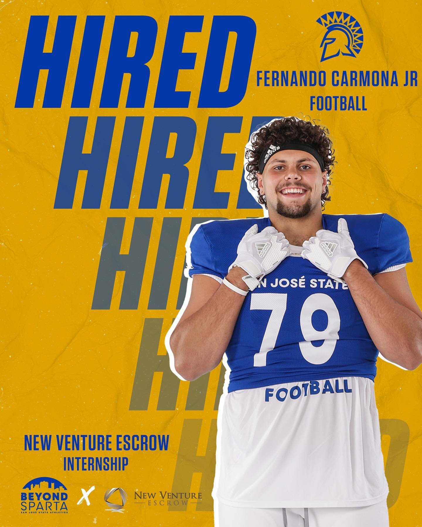 It&rsquo;s Internship season!⚔️
Celebrating our athletes who are Creating A Championship Life 

First up - Chevan Cordeiro and Fernando Carmona Jr. With New Venture Escrow @new.venture.escrow 

#BeyondSparta | #SpartanUp