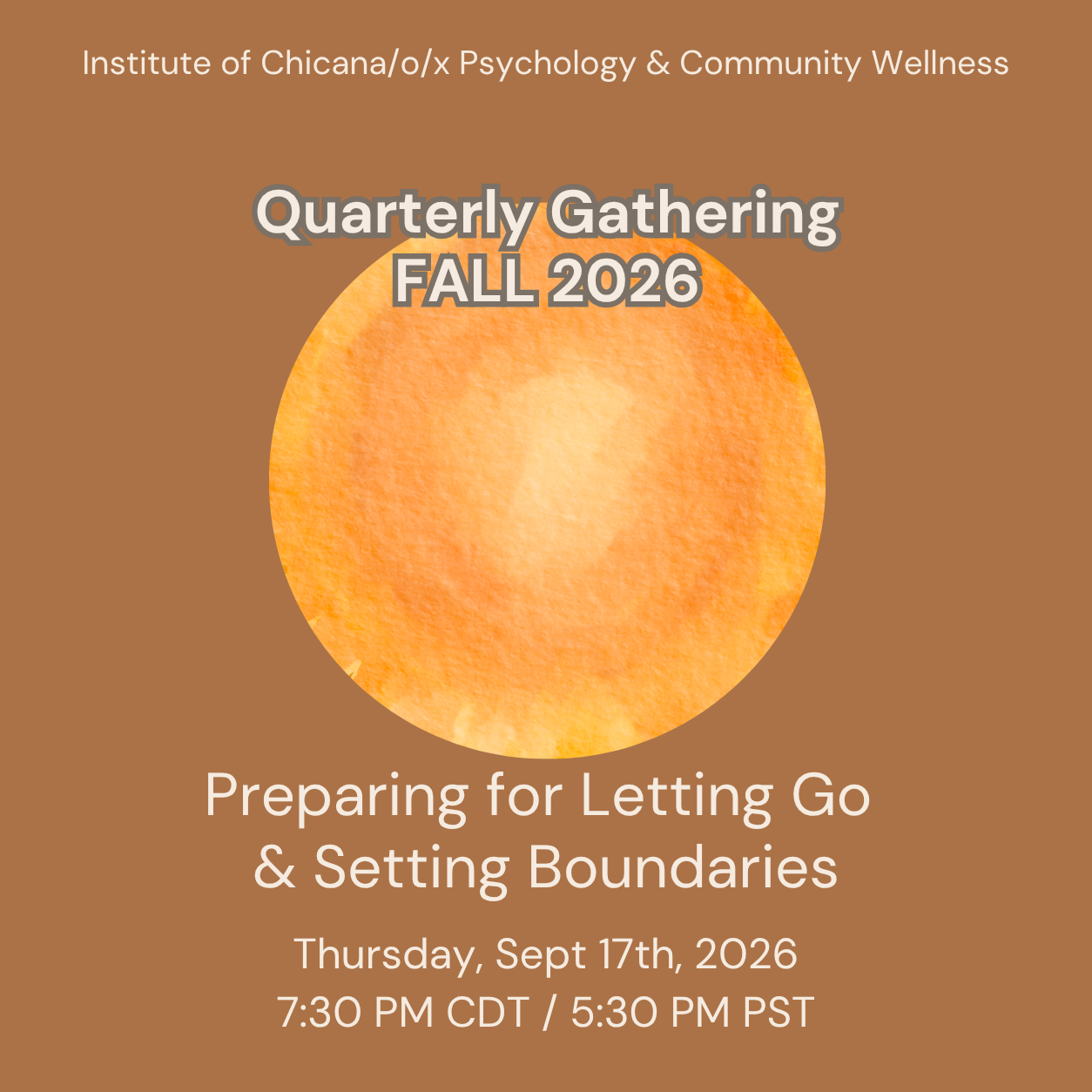 Quarterly Gathering - Preparing for Letting Go & Setting Boundaries