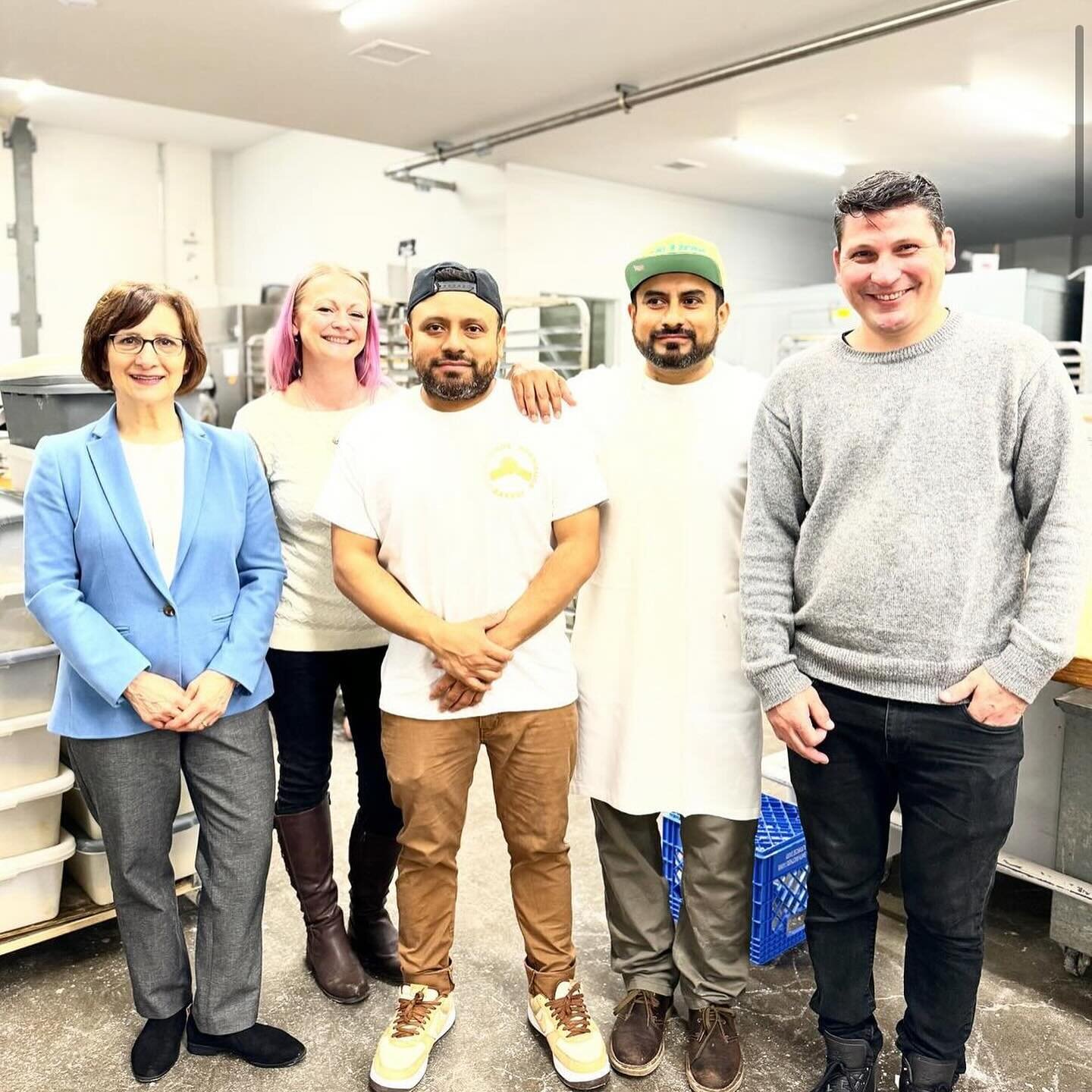 Last week, Members of the CEIC and CET (Central Eastside Together) Board of Directors hosted @repbonamici on behind-the-scenes tours at @2_hermanos_bakery (pictured left) and @olympiaprovisions (pictured right). These visits signify Congresswoman Bon