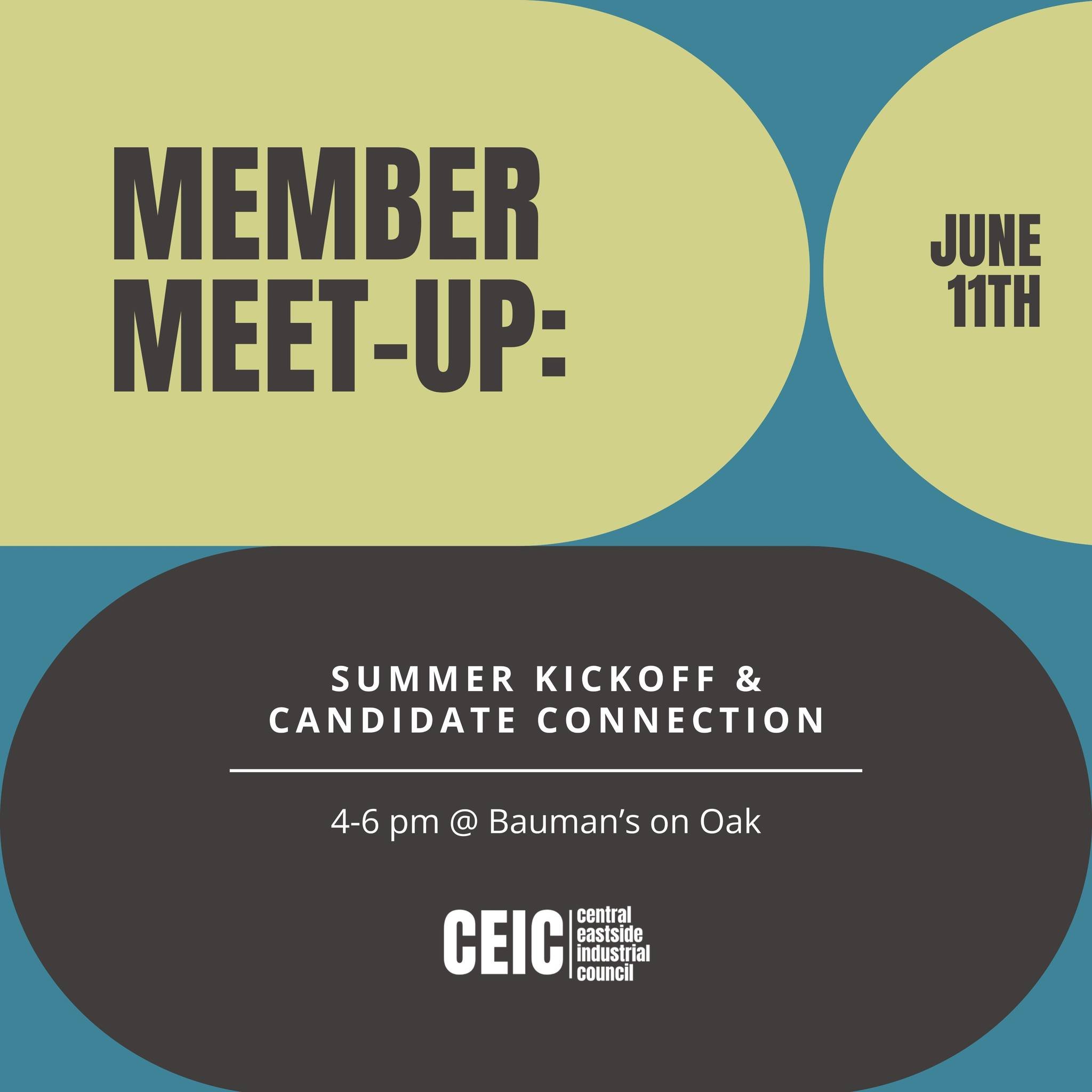 We're thrilled to welcome the recently opened @baumansonoak to the Central Eastside and invite CEIC members and non-members alike to an exclusive networking event at the restaurant on June 11th from 4-6 pm. This is your chance to connect face-to-face