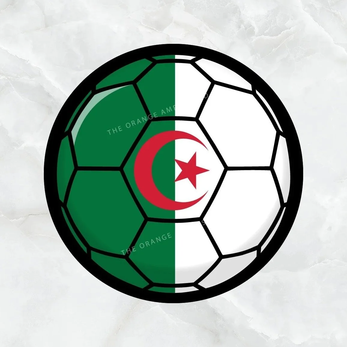 Algerian Flag Soccer Ball Sticker