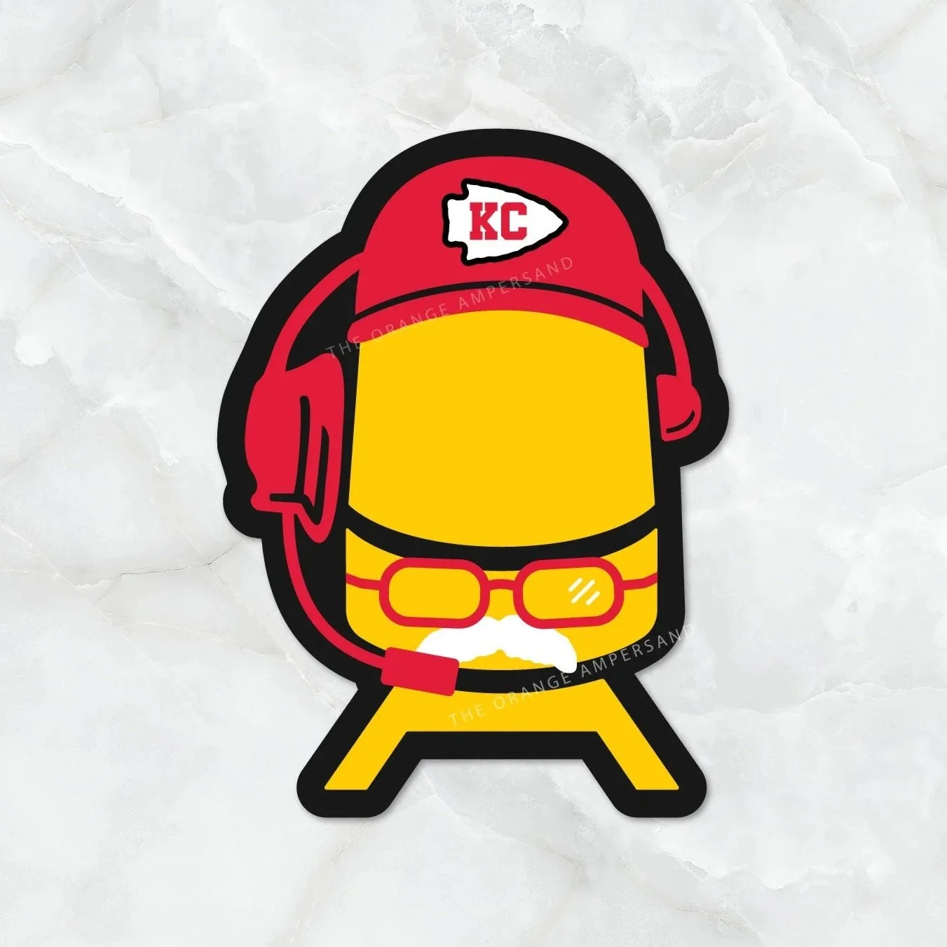 Kansas City Football Coach KC Streetcar Sticker