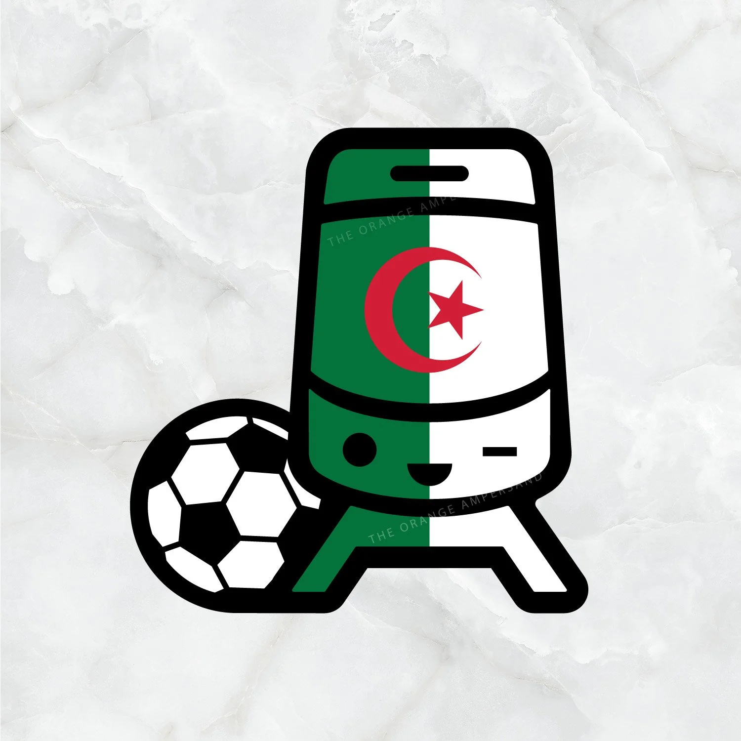 Algeria Soccer KC Streetcar Sticker