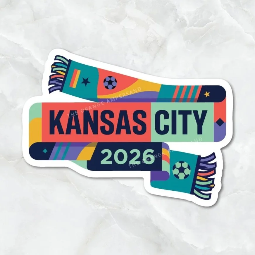Kansas City 2026 Soccer Scarf Sticker