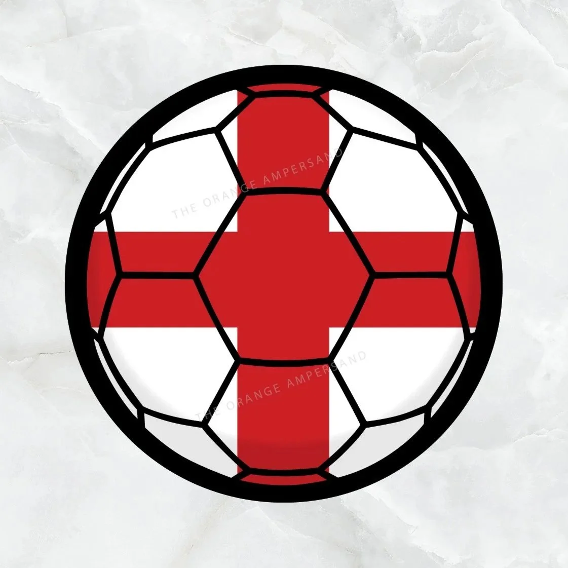 England Flag Soccer Ball Sticker