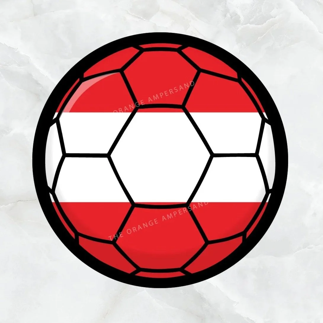 Austria Flag Soccer Ball Sticker