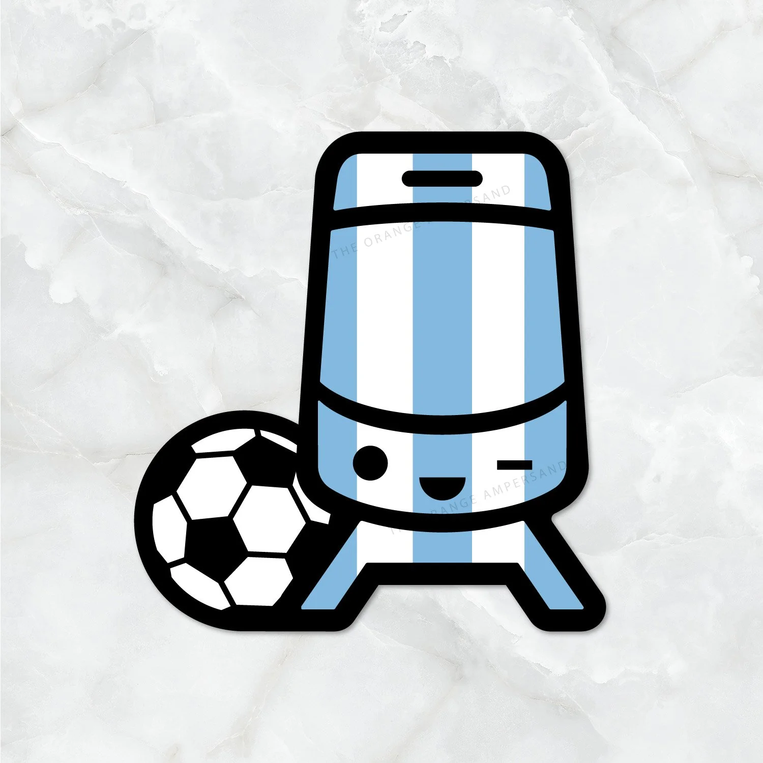 Argentina Soccer KC Streetcar Sticker