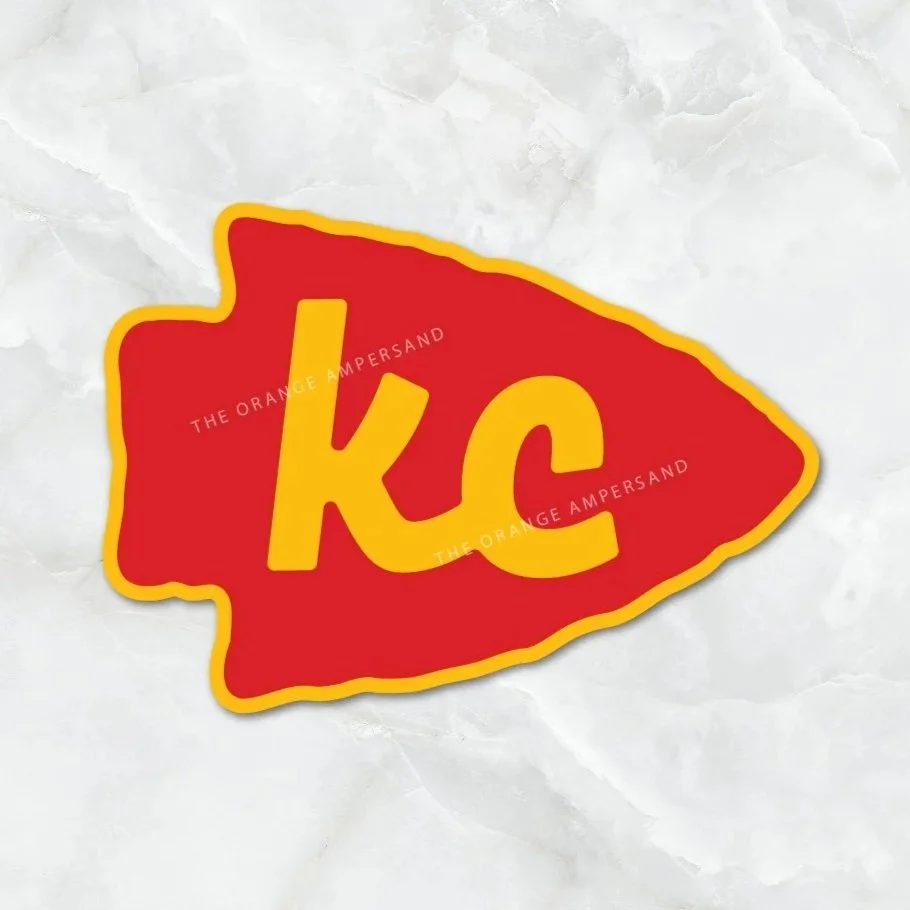 Retro KC Football Arrowhead Sticker