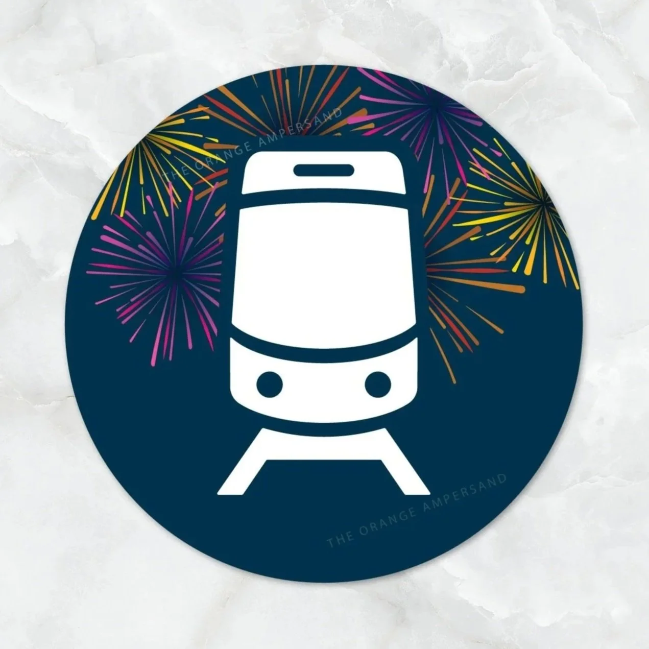 Fireworks KC Streetcar Circle Sticker (2025 Edition)
