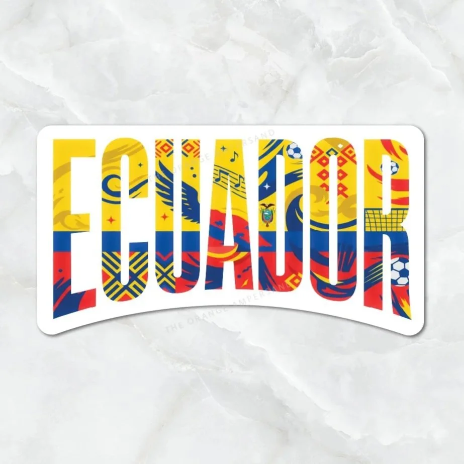 Ecuador Soccer Icons Sticker