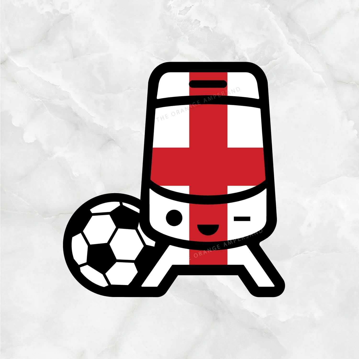 England Soccer KC Streetcar Sticker