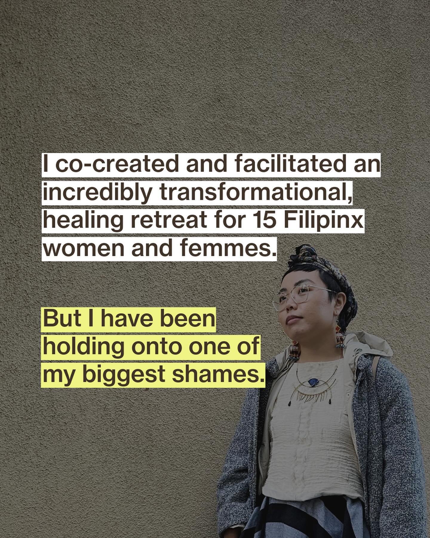 I co-created and facilitated an incredibly transformational, healing retreat for 15 Filipinx women and femmes.

But I have been holding onto one of my biggest shames.

I was actually so burned out and lost money, doing things out of my own pocket and