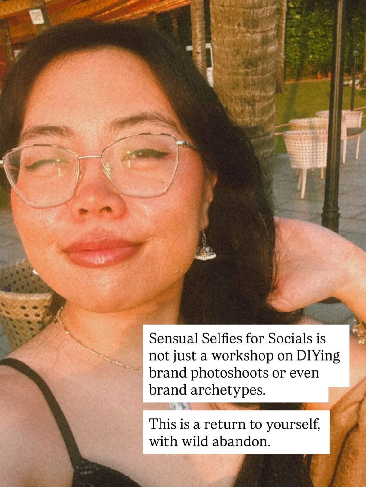 Inside Sensual Selfies for Socials, I show you what it really takes to walk away with brand photos that you love and that actually resonate with your dream clients to want to hire you on the spot.

And actually have ease and fun through the whole exp