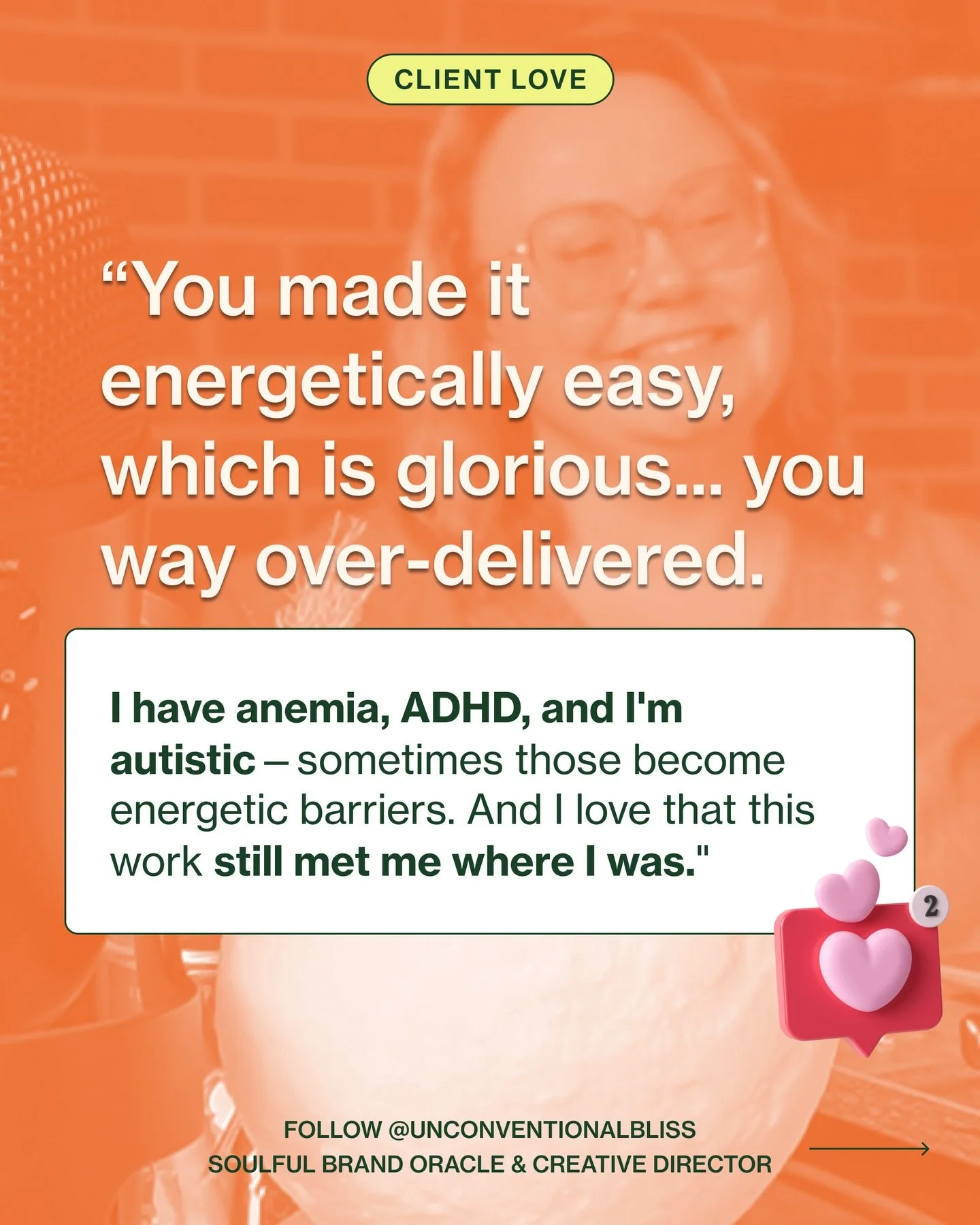 When you have anemia, ADHD, and autism&mdash;sometimes those become energetic barriers to showing up in your business and life in general. 

That&rsquo;s why it blows me away that @themegangriffith found Sensual Selfies for Socials to be energeticall