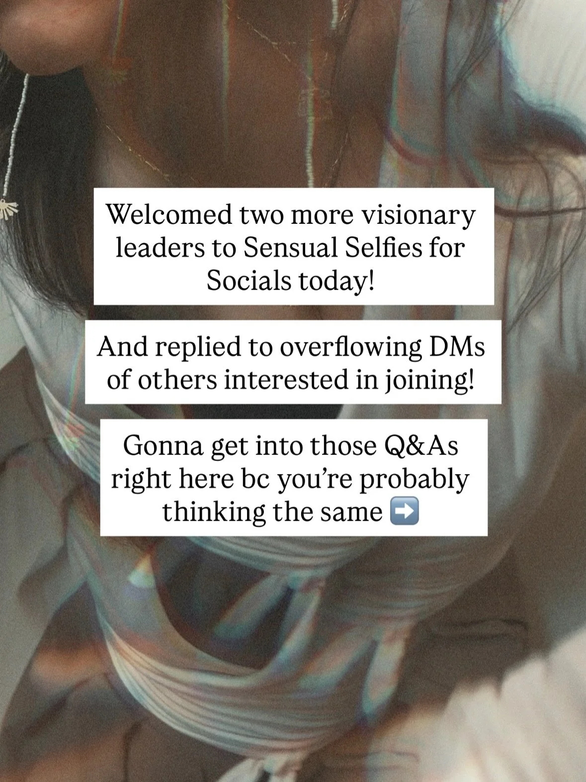 Answering all your questions about Sensual Selfies&hellip;got more? Drop them below or slide into the DMs!