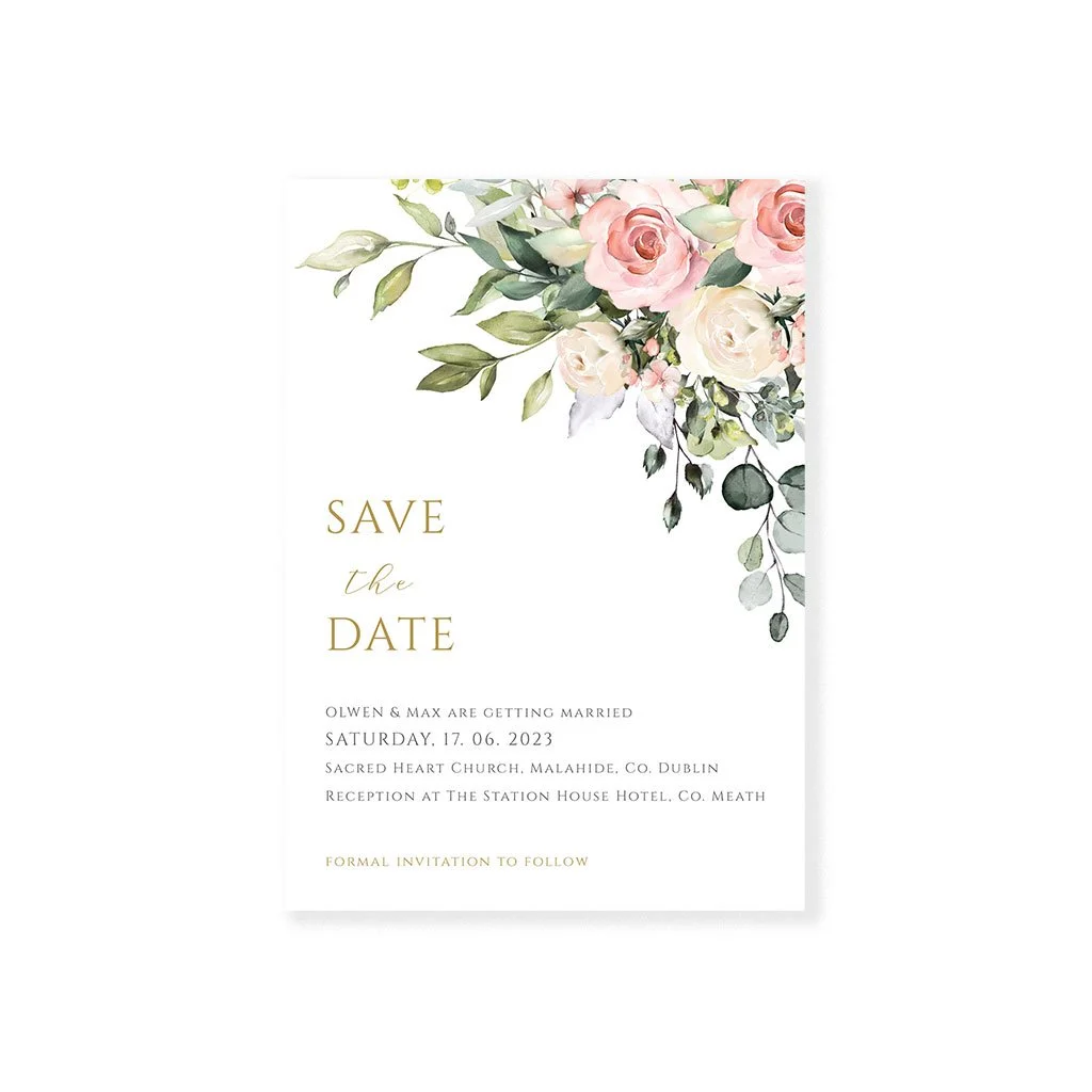 Beauty of Pink Roses | Save the Date — RubyRoo Design
