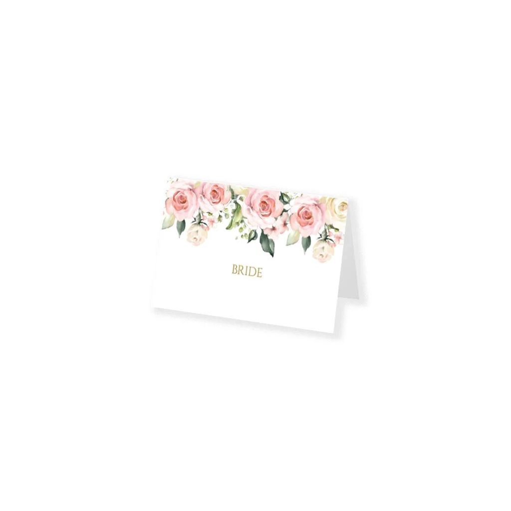 Beauty of Pink Roses | Place Cards — RubyRoo Design