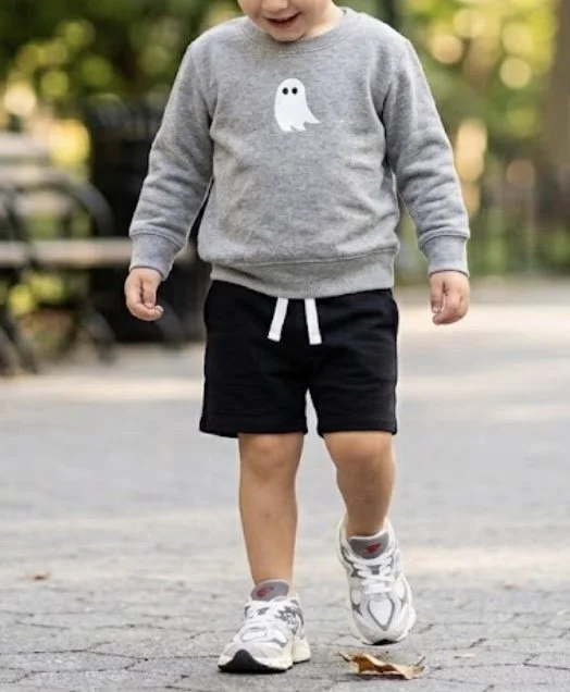Embroidered Ghost Crewneck – Sport Grey