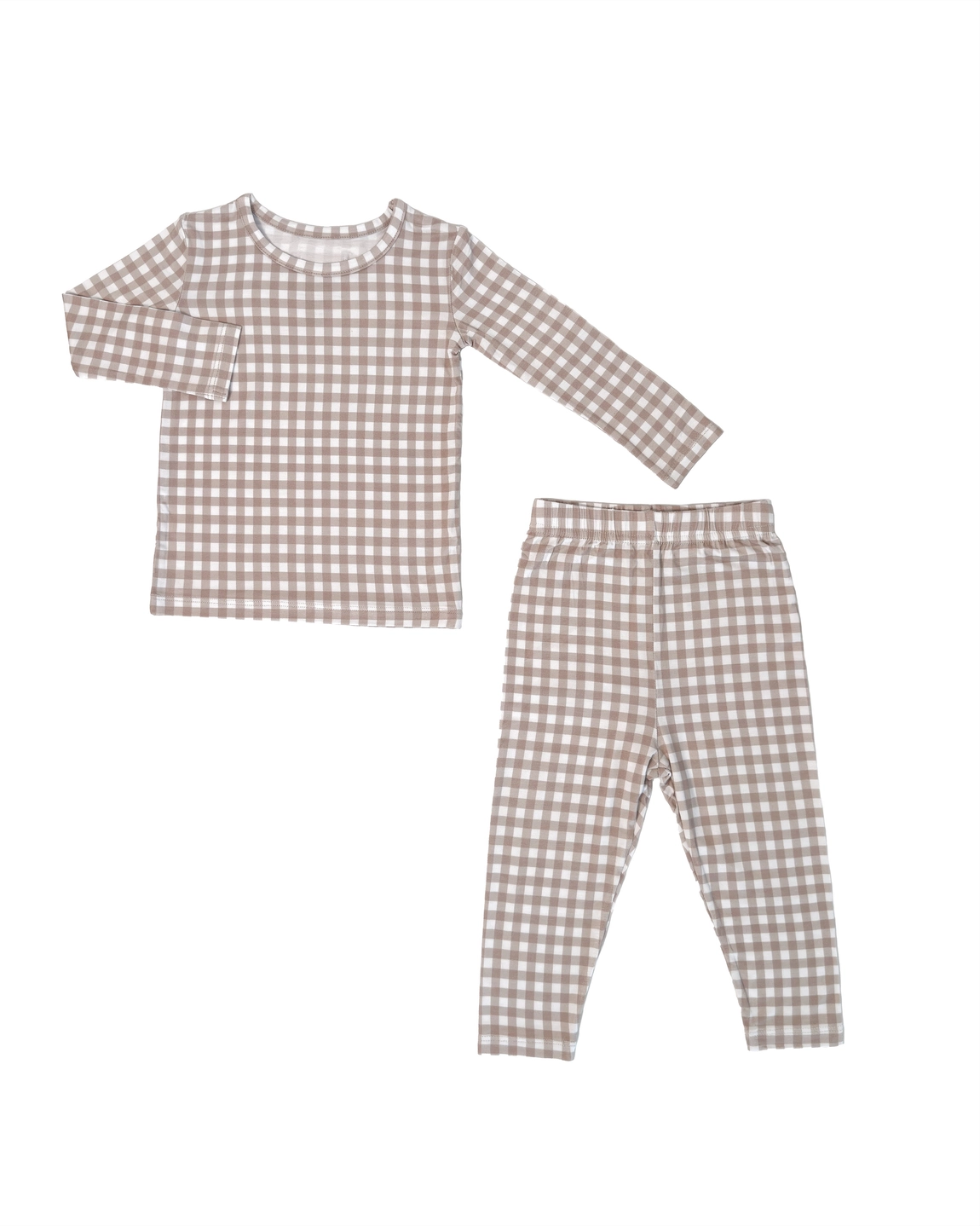 Taupe Gingham 2 piece set.png
