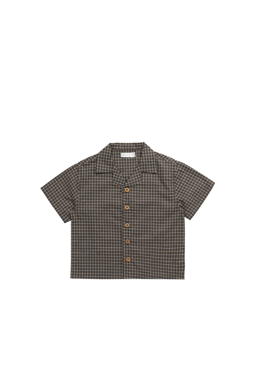 Organic Cotton Silas Shirt - Coffee Grid SET8.png