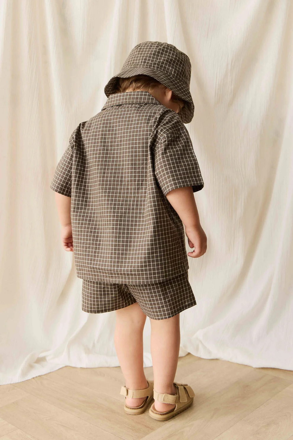 Organic Cotton Silas Short - Coffee Grid SET3.png