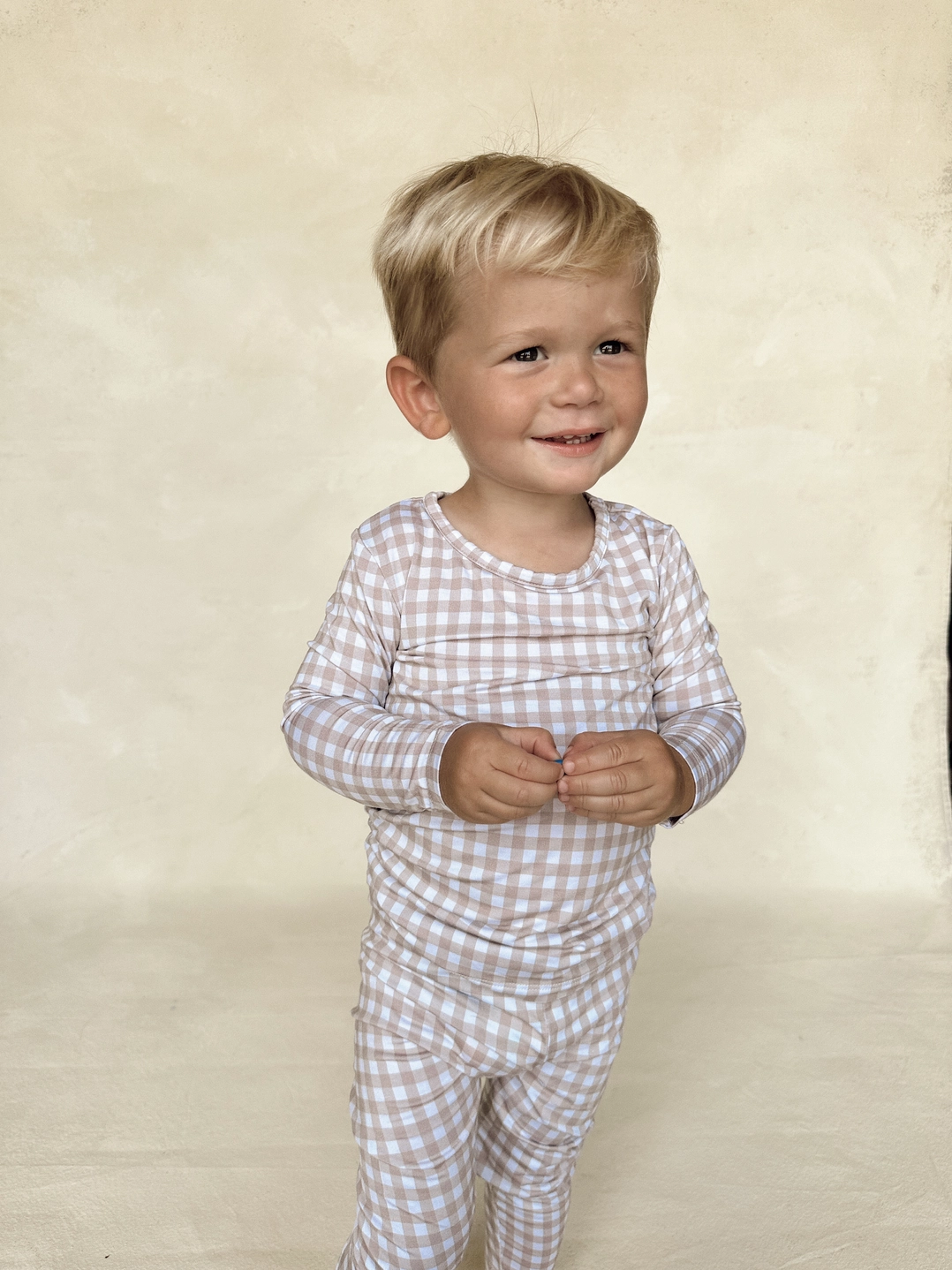 Taupe Gingham 2 piece set2.png